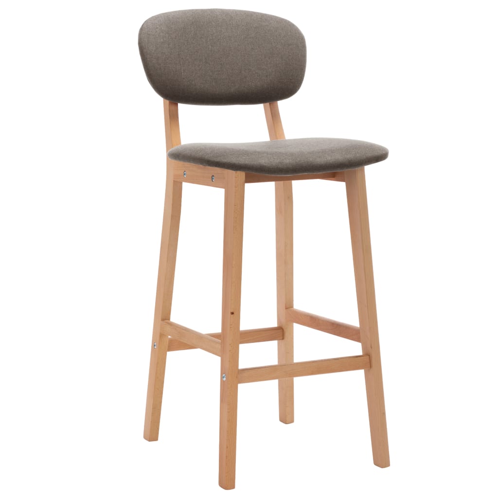 Tabourets de bar lot de 2 taupe tissu Tabourets de bar vidaXL   