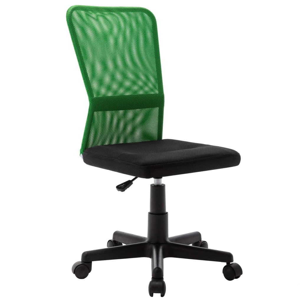 Chaise de bureau Noir et vert 44x52x100 cm Tissu en maille Chaises de bureau vidaXL   