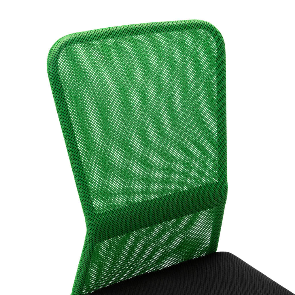 Chaise de bureau Noir et vert 44x52x100 cm Tissu en maille Chaises de bureau vidaXL   