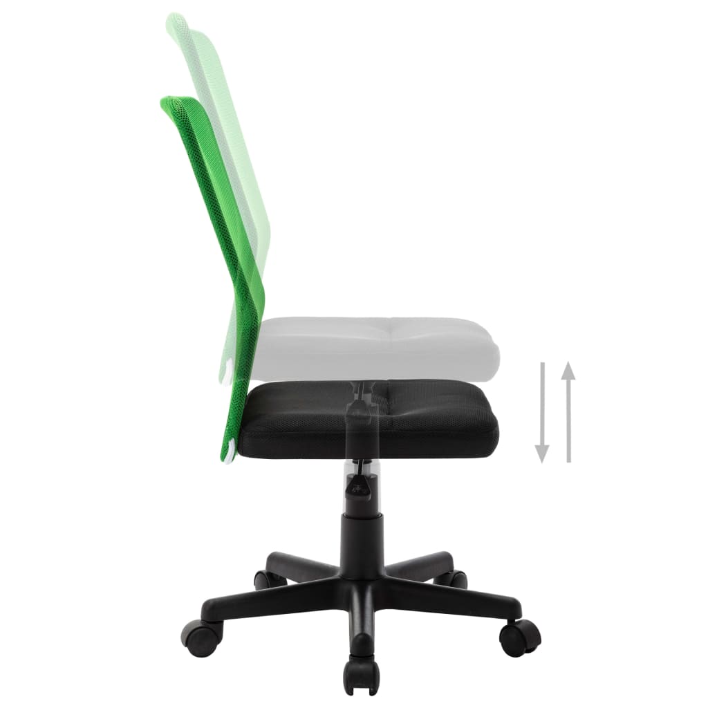 Chaise de bureau Noir et vert 44x52x100 cm Tissu en maille Chaises de bureau vidaXL   