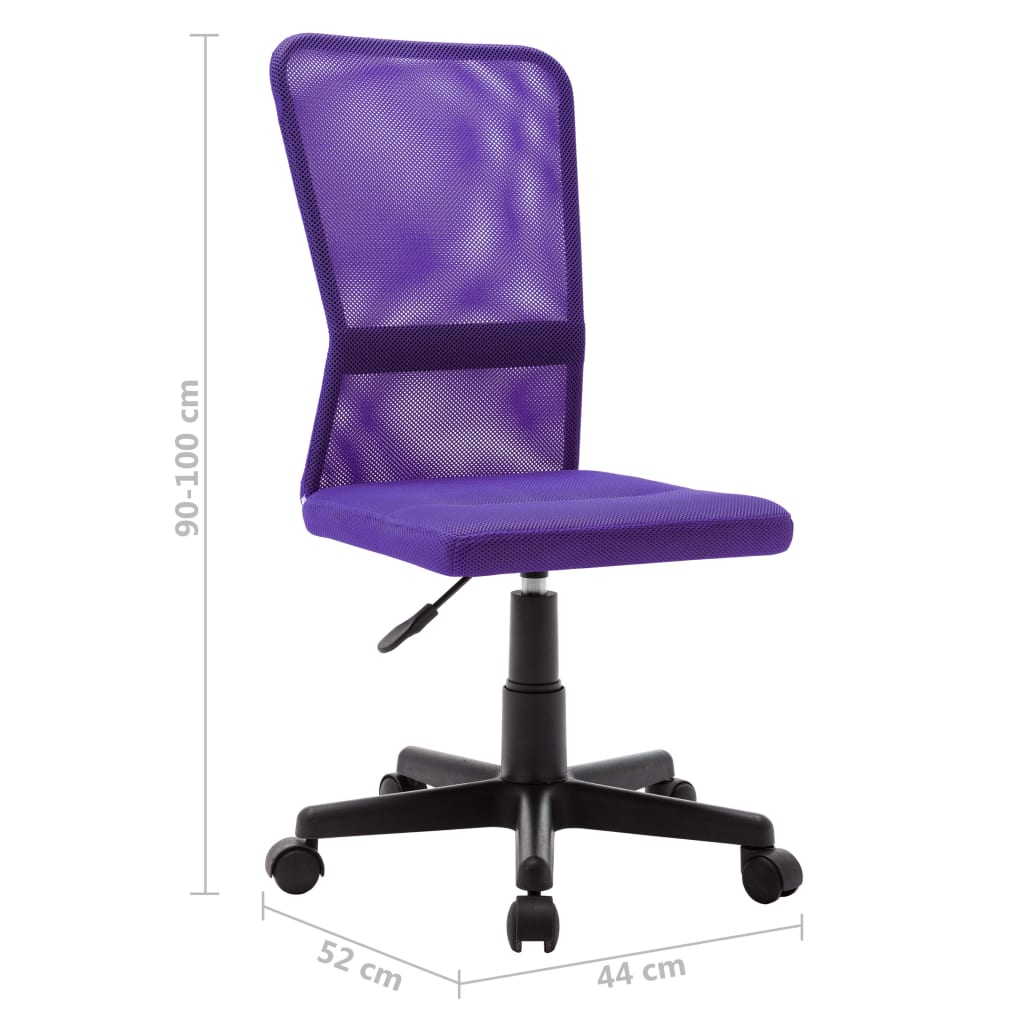 Chaise de bureau Violet 44x52x100 cm Tissu en maille Chaises de bureau vidaXL   