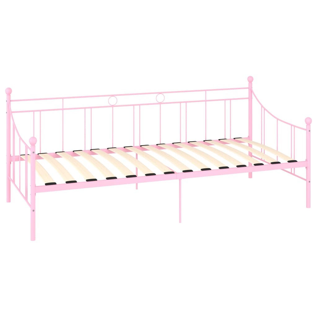 Cadre de lit de repos Rose Métal 90 x 200 cm Lits & cadres de lit vidaXL   