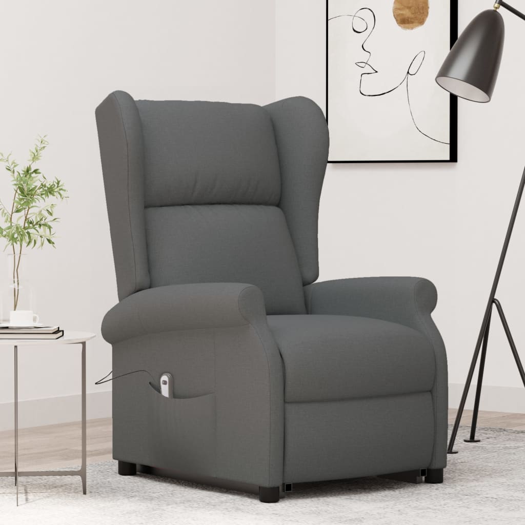 vidaXL Fauteuil Gris foncé Tissu - Xios Store SNC