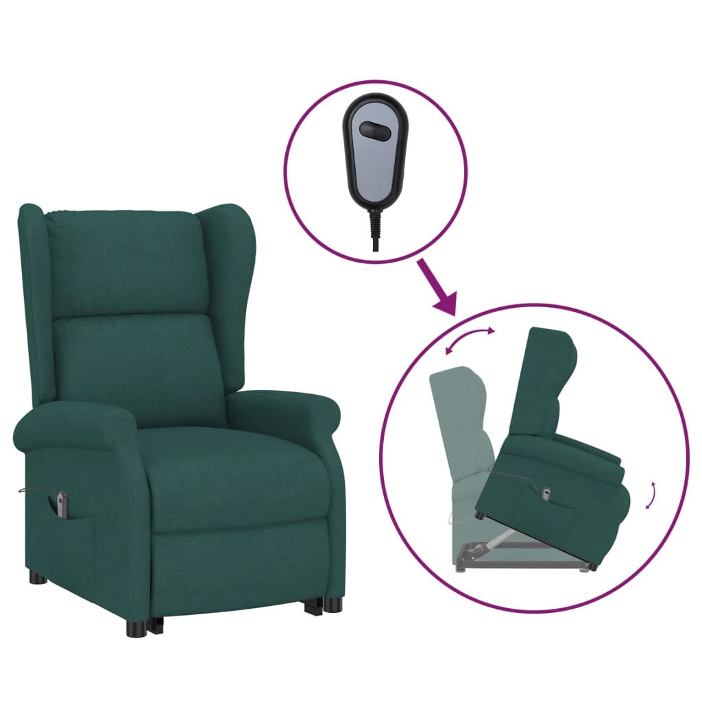 vidaXL Fauteuil Vert foncé Tissu - Xios Store SNC