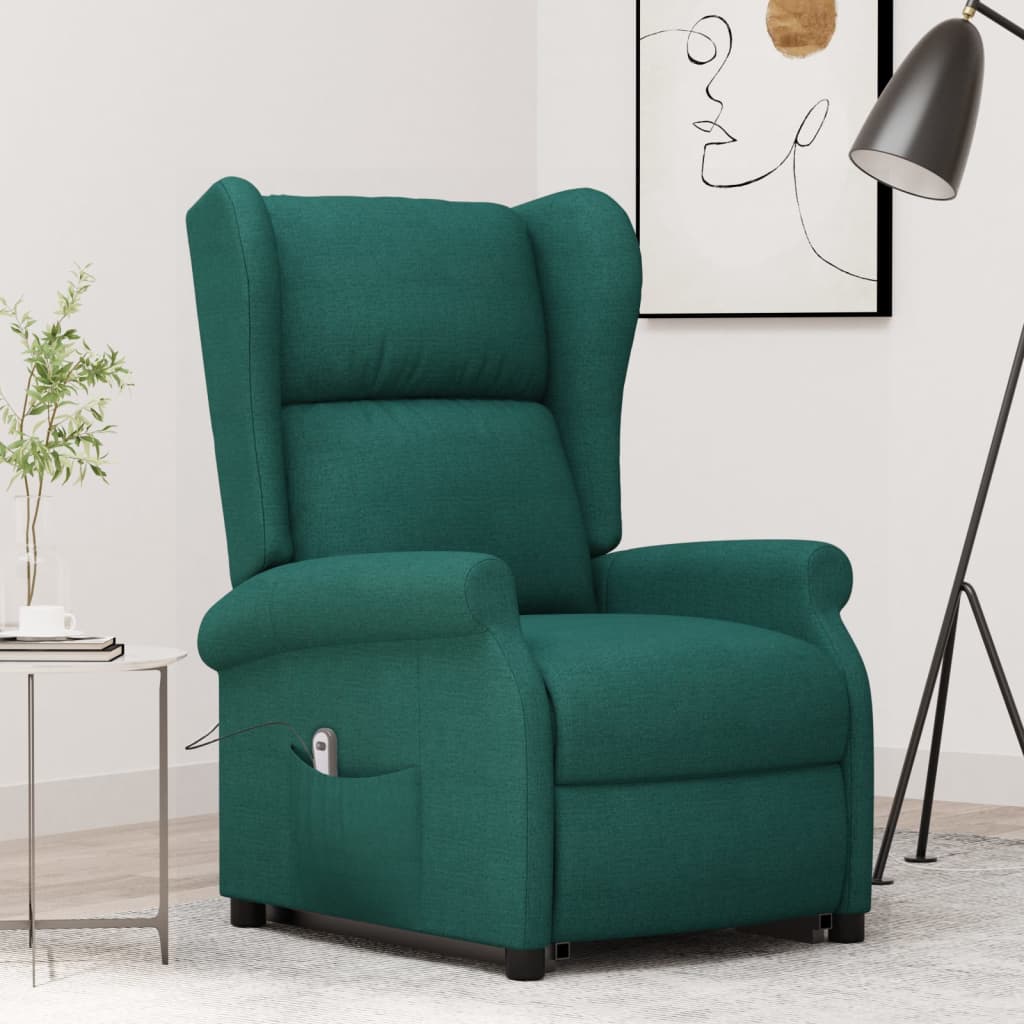 vidaXL Fauteuil Vert foncé Tissu - Xios Store SNC