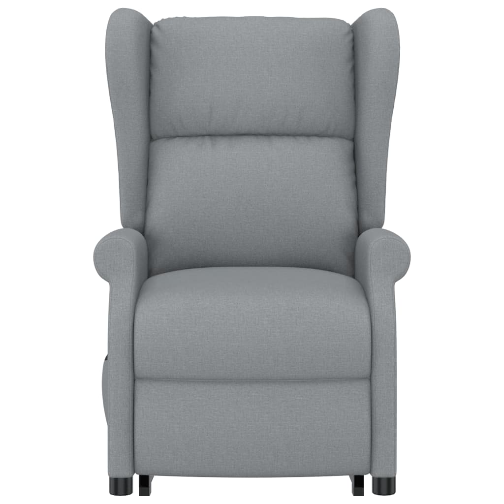 Fauteuil de massage inclinable Gris clair Tissu Fauteuils électriques vidaXL   