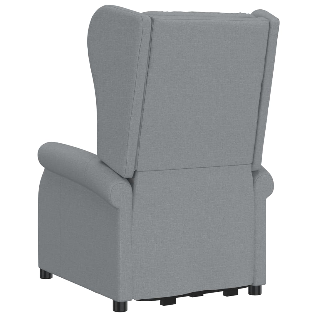 Fauteuil de massage inclinable Gris clair Tissu Fauteuils électriques vidaXL   