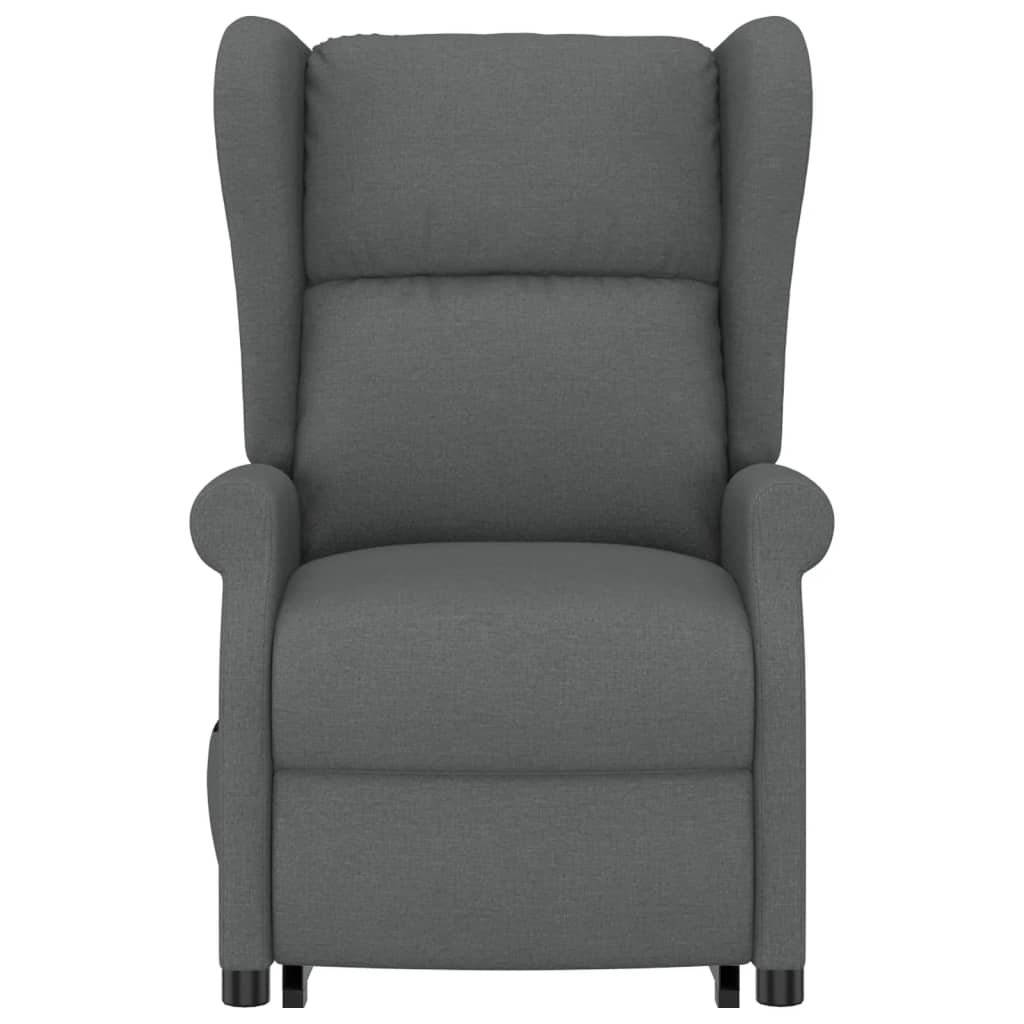 Fauteuil de massage inclinable Gris foncé Tissu Fauteuils électriques vidaXL   