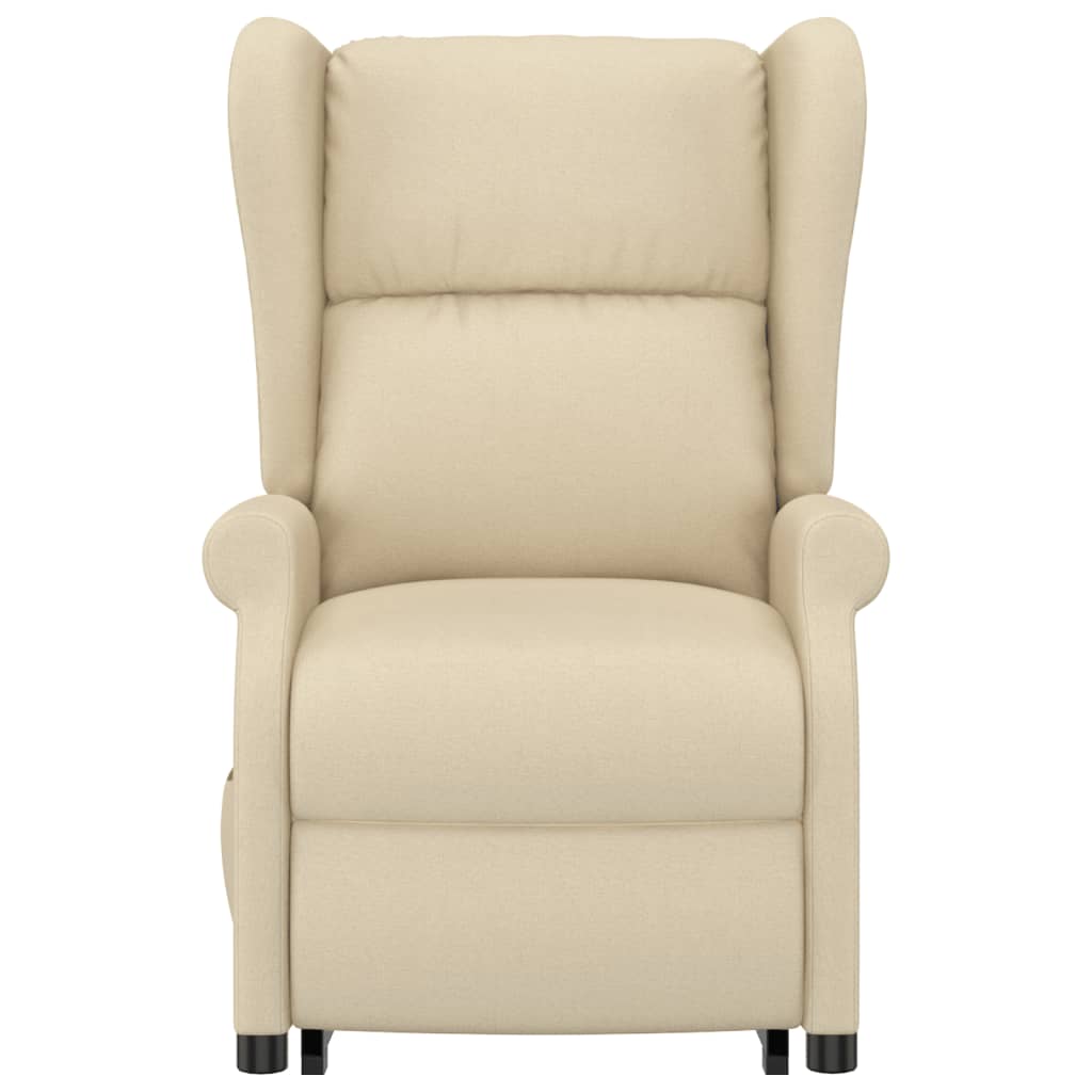 Fauteuil de massage Crème Tissu Fauteuils électriques vidaXL   