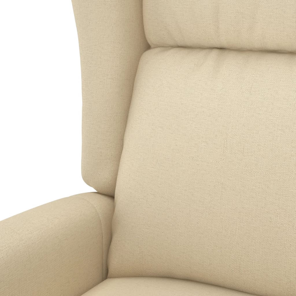 Fauteuil de massage Crème Tissu Fauteuils électriques vidaXL   