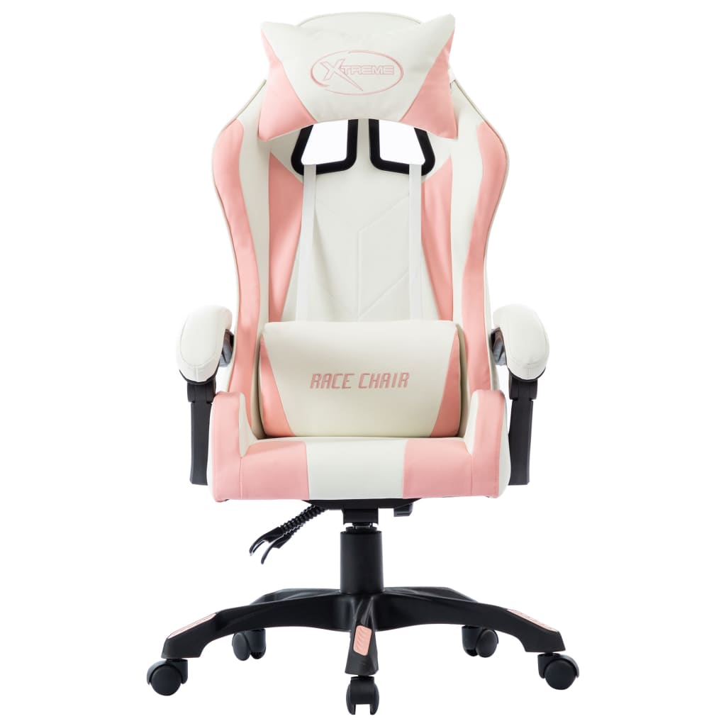 Fauteuil de jeux vidéo Rose Similicuir Chaises de bureau vidaXL   