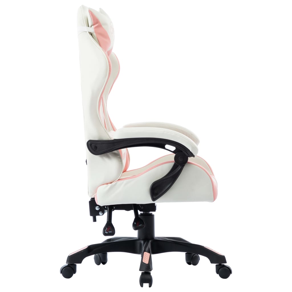 Fauteuil de jeux vidéo Rose Similicuir Chaises de bureau vidaXL   