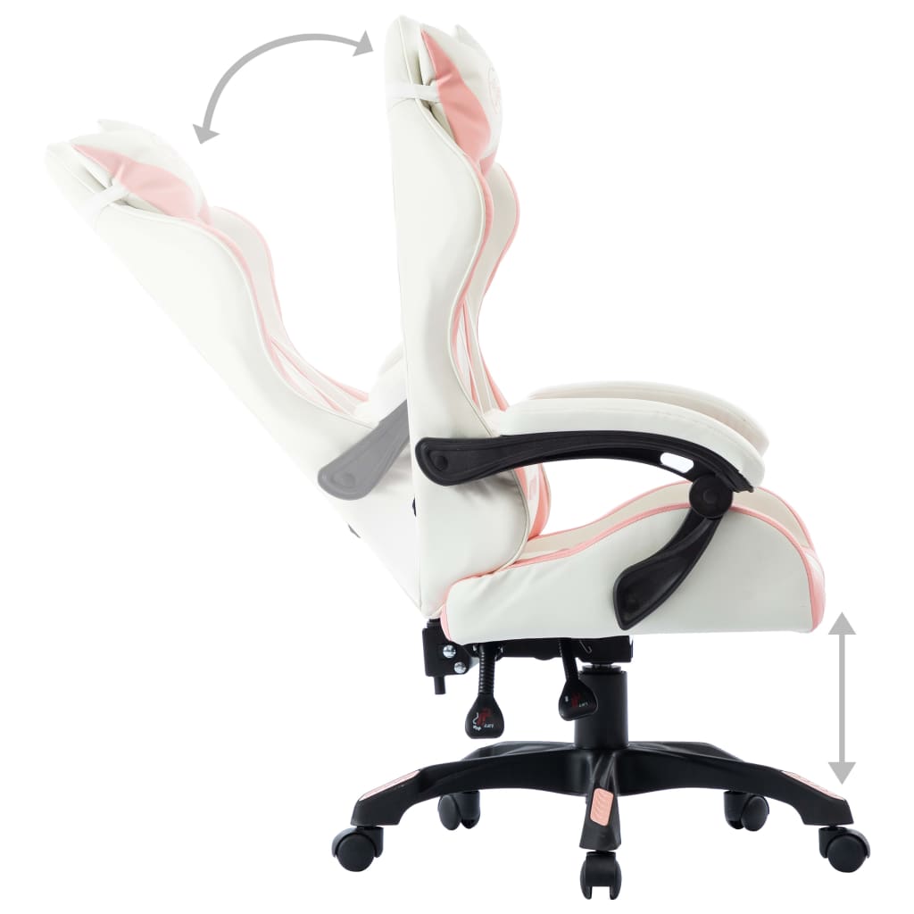 Fauteuil de jeux vidéo Rose Similicuir Chaises de bureau vidaXL   