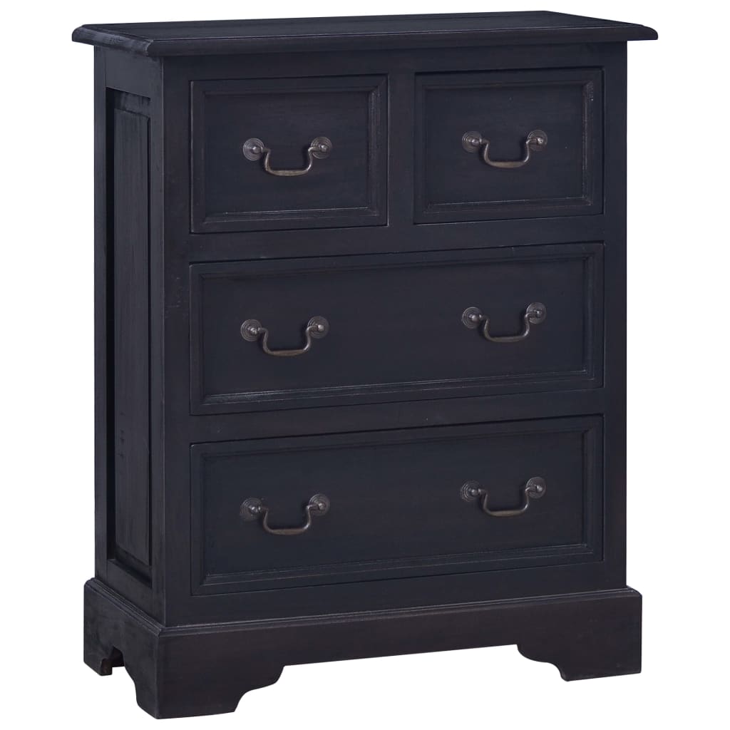 Commode Café noir clair Bois d'acajou massif Commodes vidaXL   