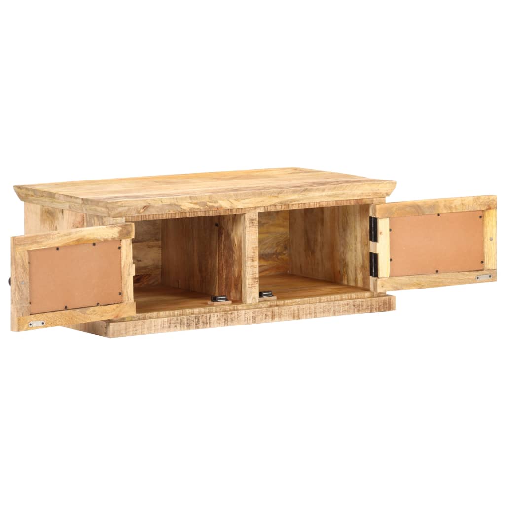 Table basse 90x50x35 cm Bois de manguier et canne naturelle Tables basses vidaXL