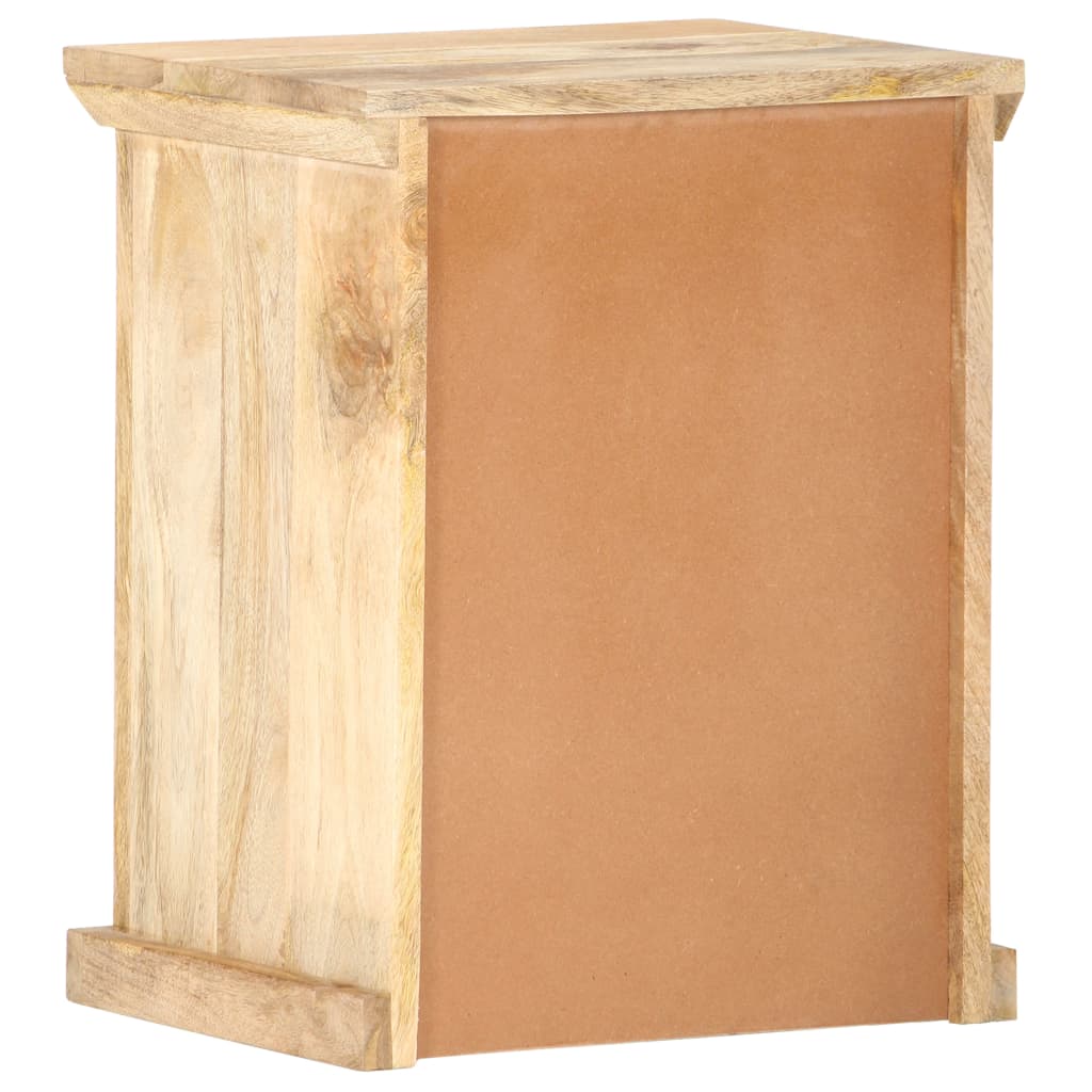 Table de chevet avec porte 40x30x50 cm Bois de manguier solide Tables de chevet vidaXL