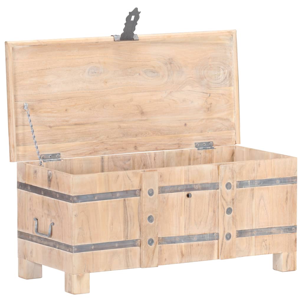 Coffre 90x40x40 cm Bois d'acacia solide Coffres de rangement vidaXL   