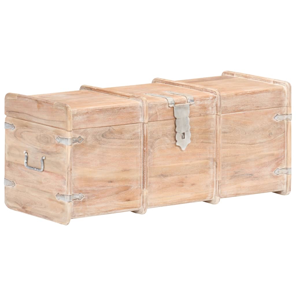 Coffre de rangement 90x40x40 cm bois d'acacia solide Coffres de rangement vidaXL   