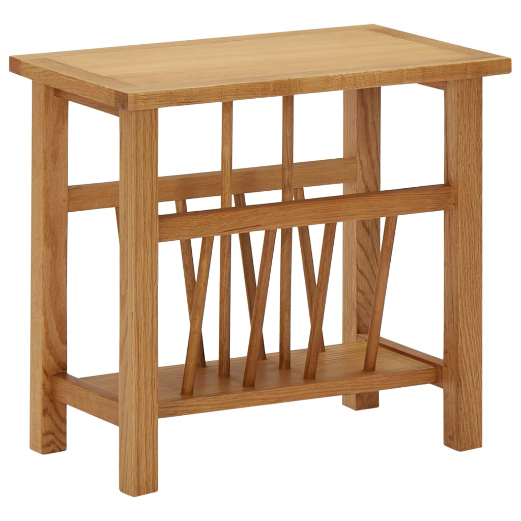 Table à revues 45x27x42 cm Bois de chêne solide Tables d'appoint vidaXL