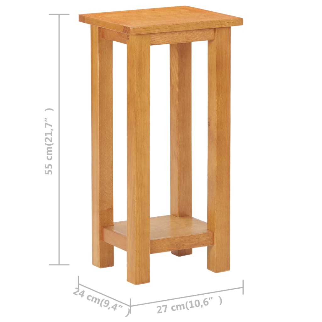 Table d'appoint 27x24x55 cm Bois de chêne massif Tables d'appoint vidaXL