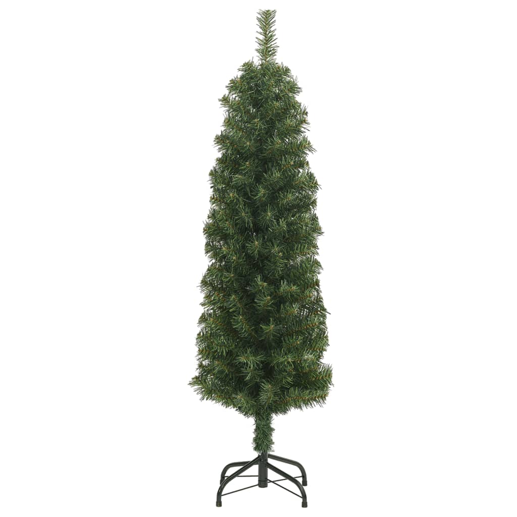 Sapin de Noël artificiel mince avec support vert 150 cm PVC - Xios Store SNC