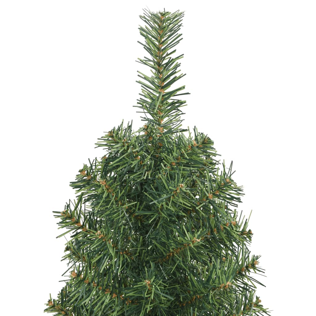 Sapin de Noël artificiel mince avec support vert 150 cm PVC - Xios Store SNC