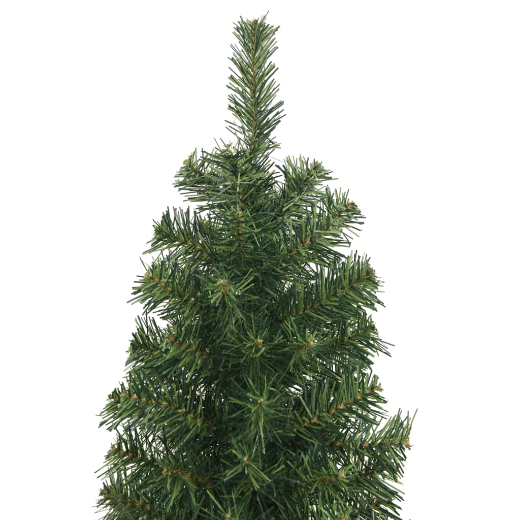 Sapin de Noël artificiel mince avec support vert 210 cm PVC - Xios Store SNC