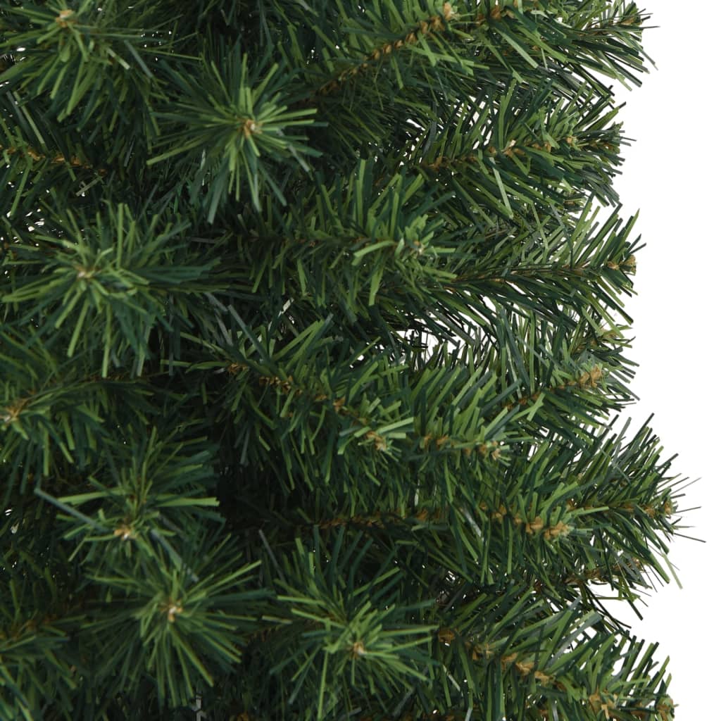 Sapin de Noël artificiel mince avec support vert 210 cm PVC - Xios Store SNC