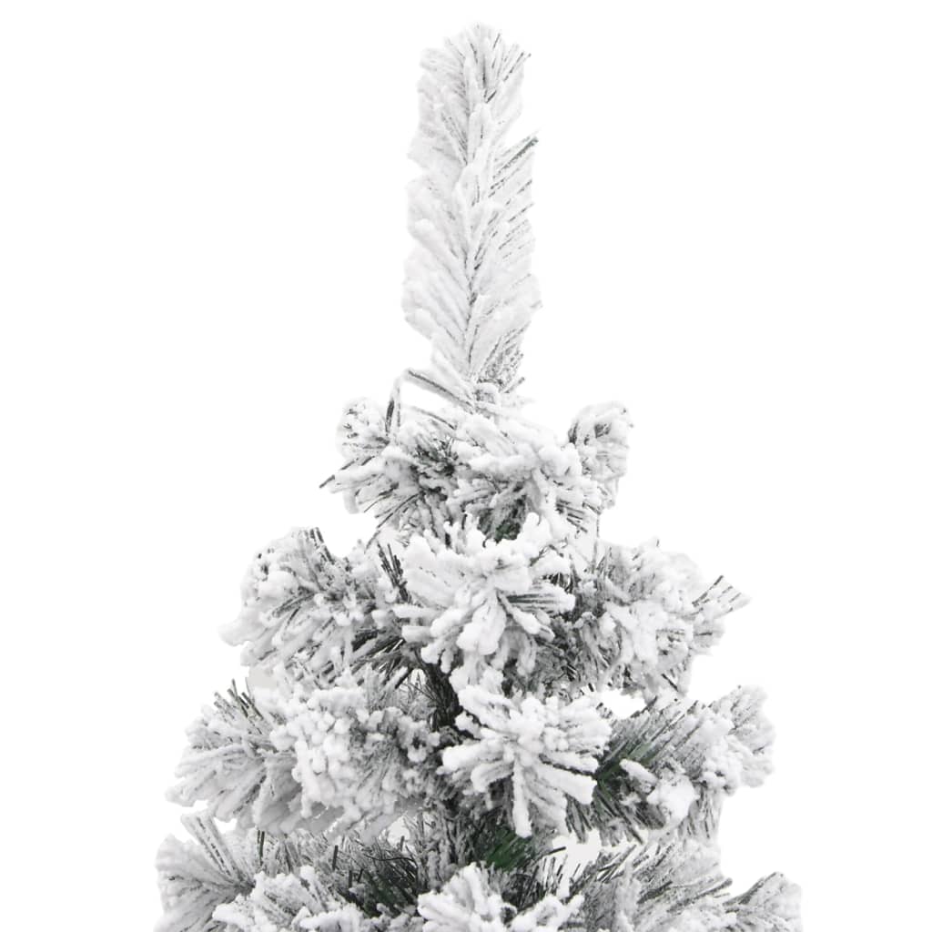 Sapin de Noël artificiel mince flocon de neige vert 180 cm PVC - Xios Store SNC