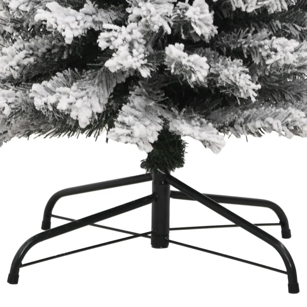 Sapin de Noël artificiel mince flocon de neige vert 180 cm PVC - Xios Store SNC