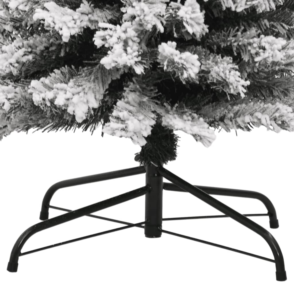 Sapin de Noël artificiel mince flocon de neige vert 240 cm PVC - Xios Store SNC