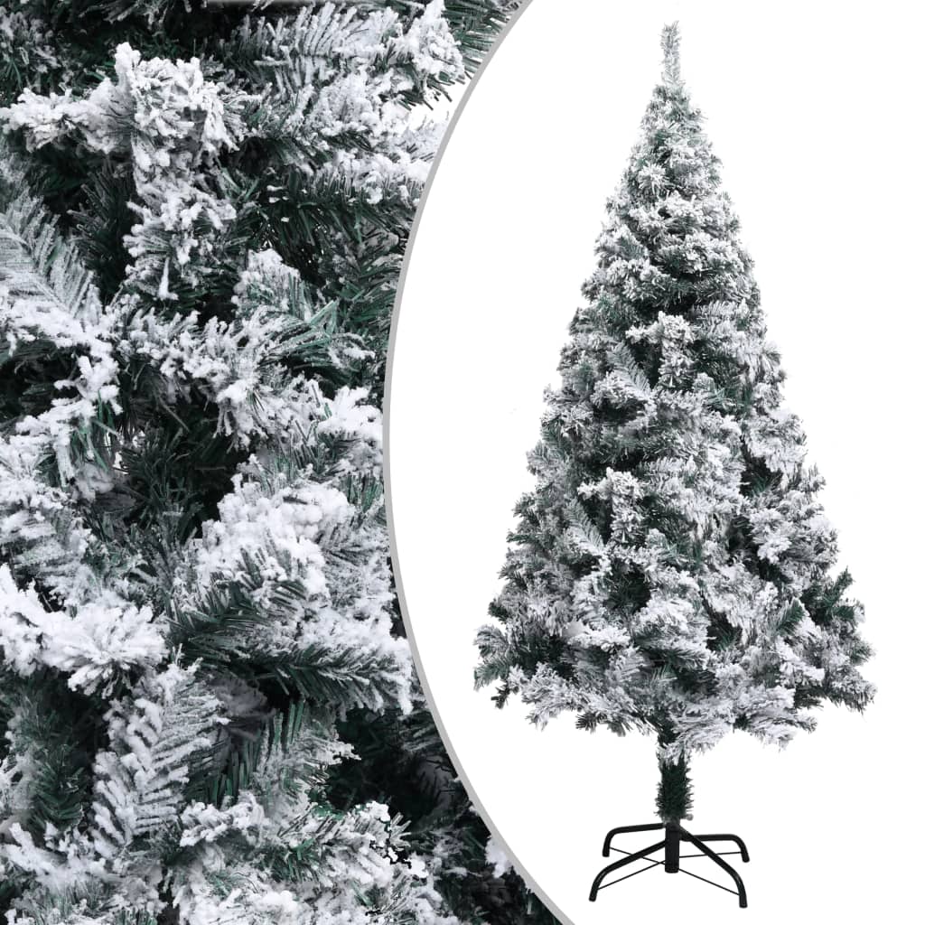 Sapin de Noël artificiel avec neige floquée vert 150 cm PVC - Xios Store SNC