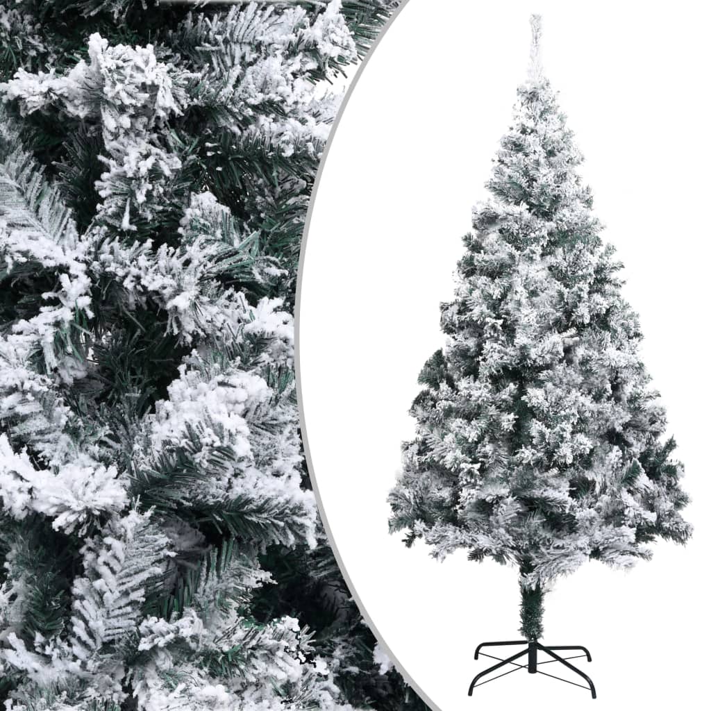 Sapin de Noël artificiel avec neige floquée vert 180 cm PVC - Xios Store SNC