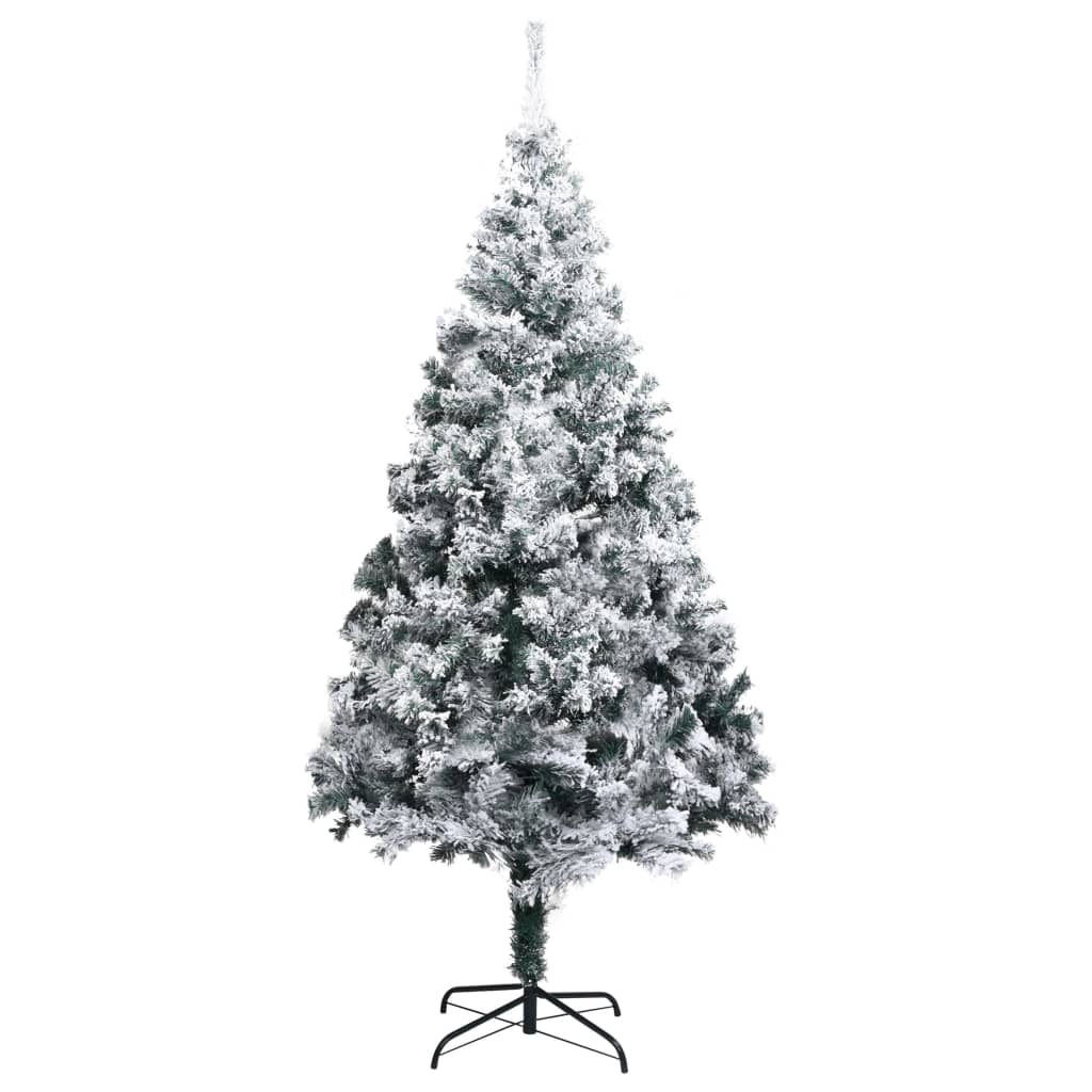 Sapin de Noël artificiel avec neige floquée vert 180 cm PVC - Xios Store SNC