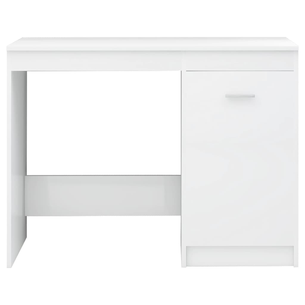 Bureau Blanc brillant 140x50x76 cm Bois d’ingénierie Bureaux vidaXL   