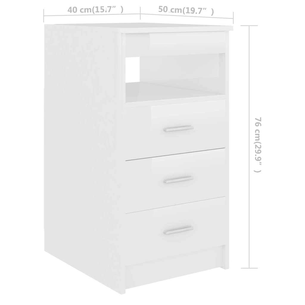 Bureau Blanc brillant 140x50x76 cm Bois d’ingénierie Bureaux vidaXL   