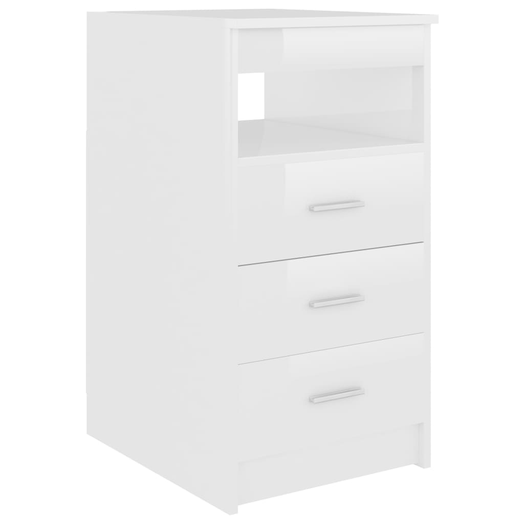 Bureau Blanc brillant 140x50x76 cm Bois d’ingénierie Bureaux vidaXL   