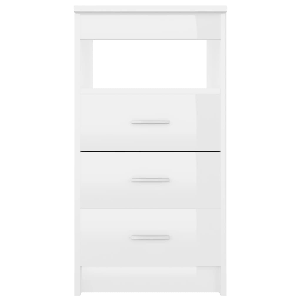 Bureau Blanc brillant 140x50x76 cm Bois d’ingénierie Bureaux vidaXL   