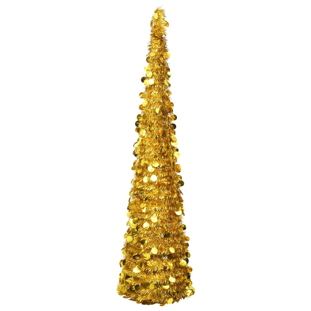 Sapin de Noël artificiel escamotable doré 180 cm PET - Xios Store SNC