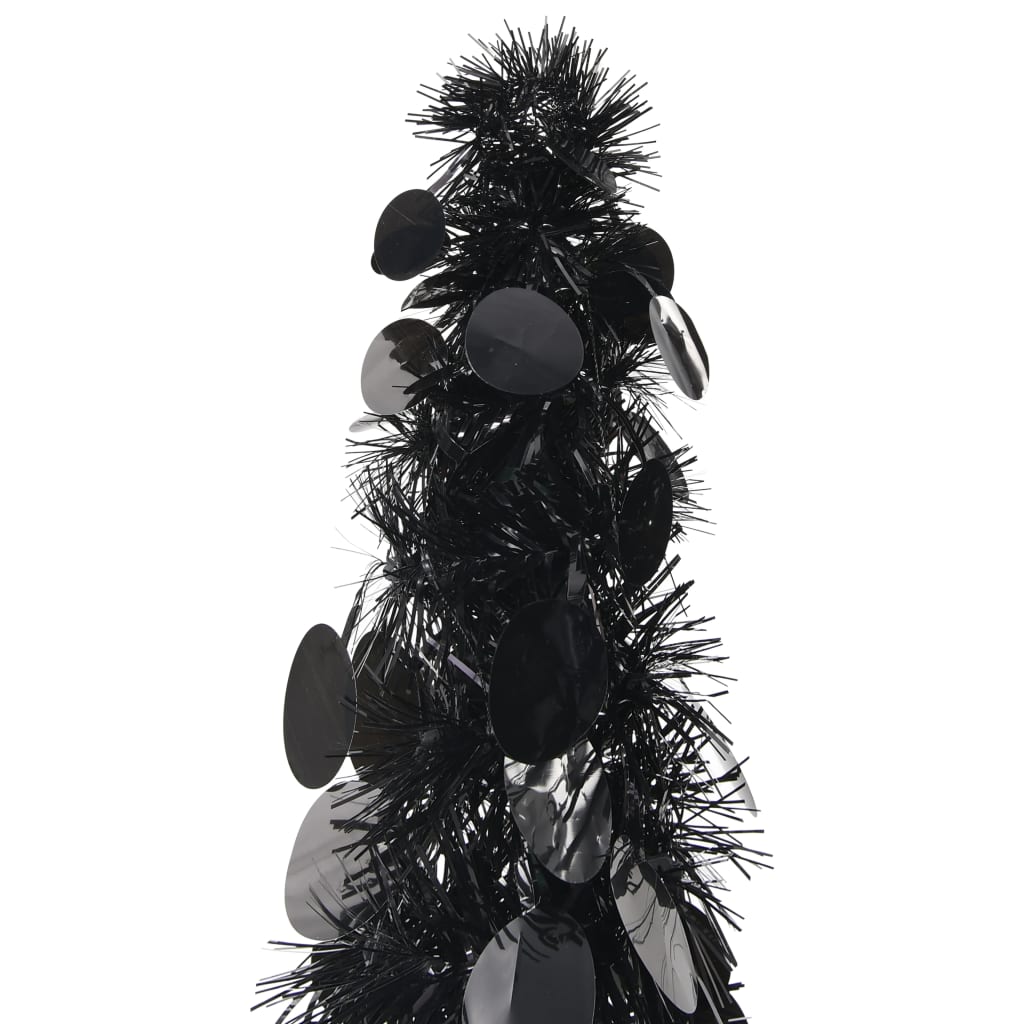 Sapin de Noël artificiel escamotable noir 180 cm PET - Xios Store SNC