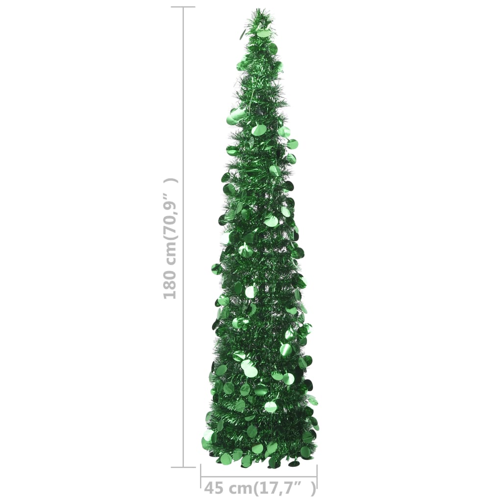 Sapin de Noël artificiel escamotable vert 180 cm PET - Xios Store SNC