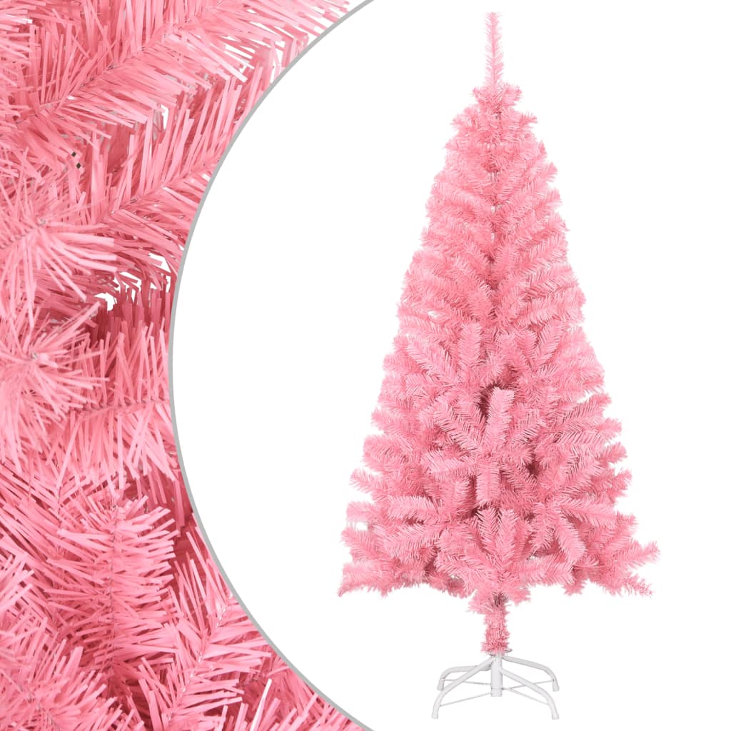 Sapin de Noël artificiel avec support rose 150 cm PVC - Xios Store SNC