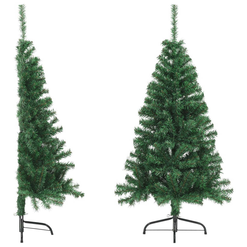 Sapin de Noël artificiel moitié avec support vert 150 cm PVC - Xios Store SNC