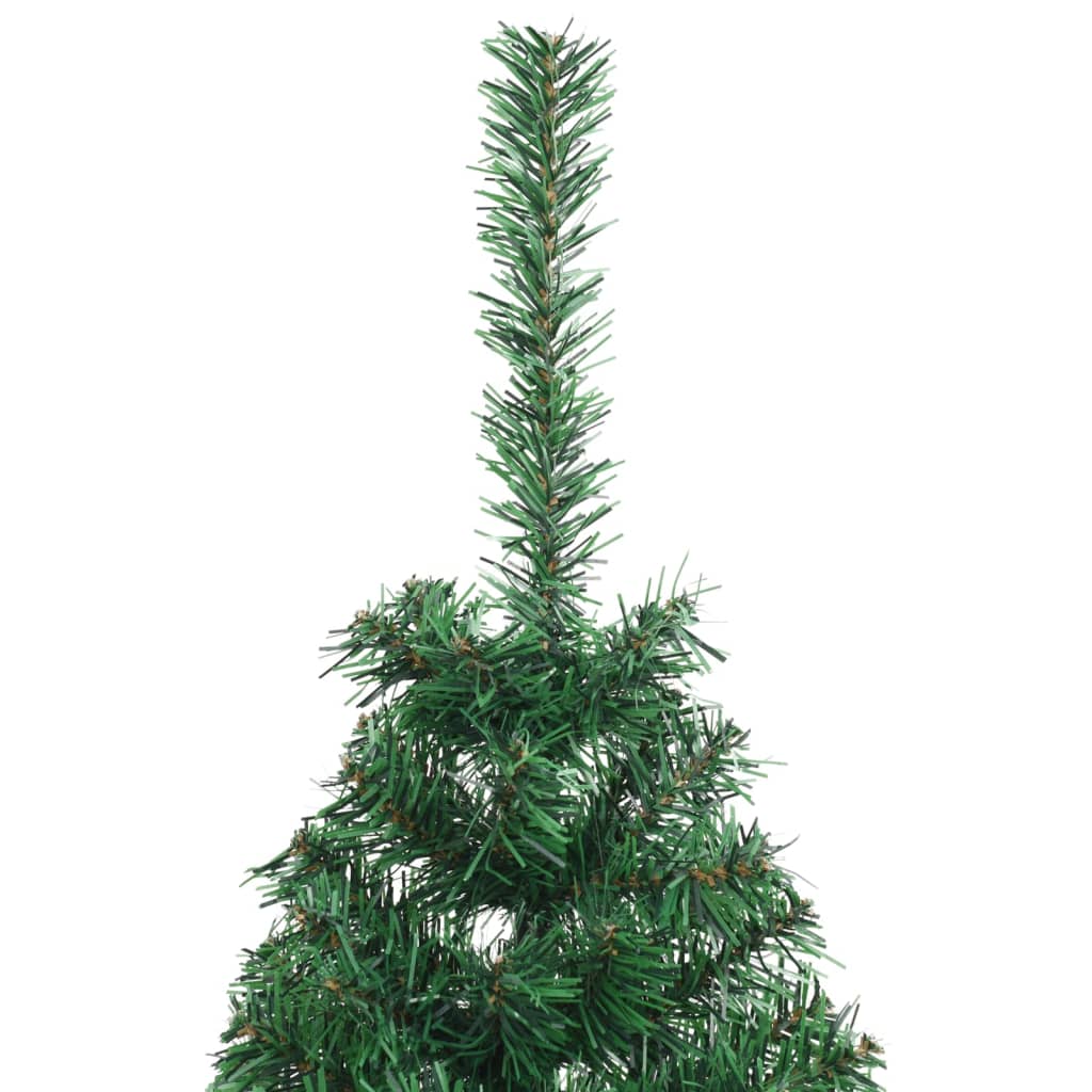 Sapin de Noël artificiel moitié avec support vert 150 cm PVC - Xios Store SNC