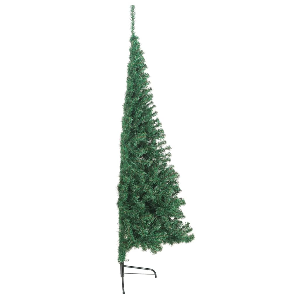 Sapin de Noël artificiel moitié avec support vert 180 cm PVC - Xios Store SNC