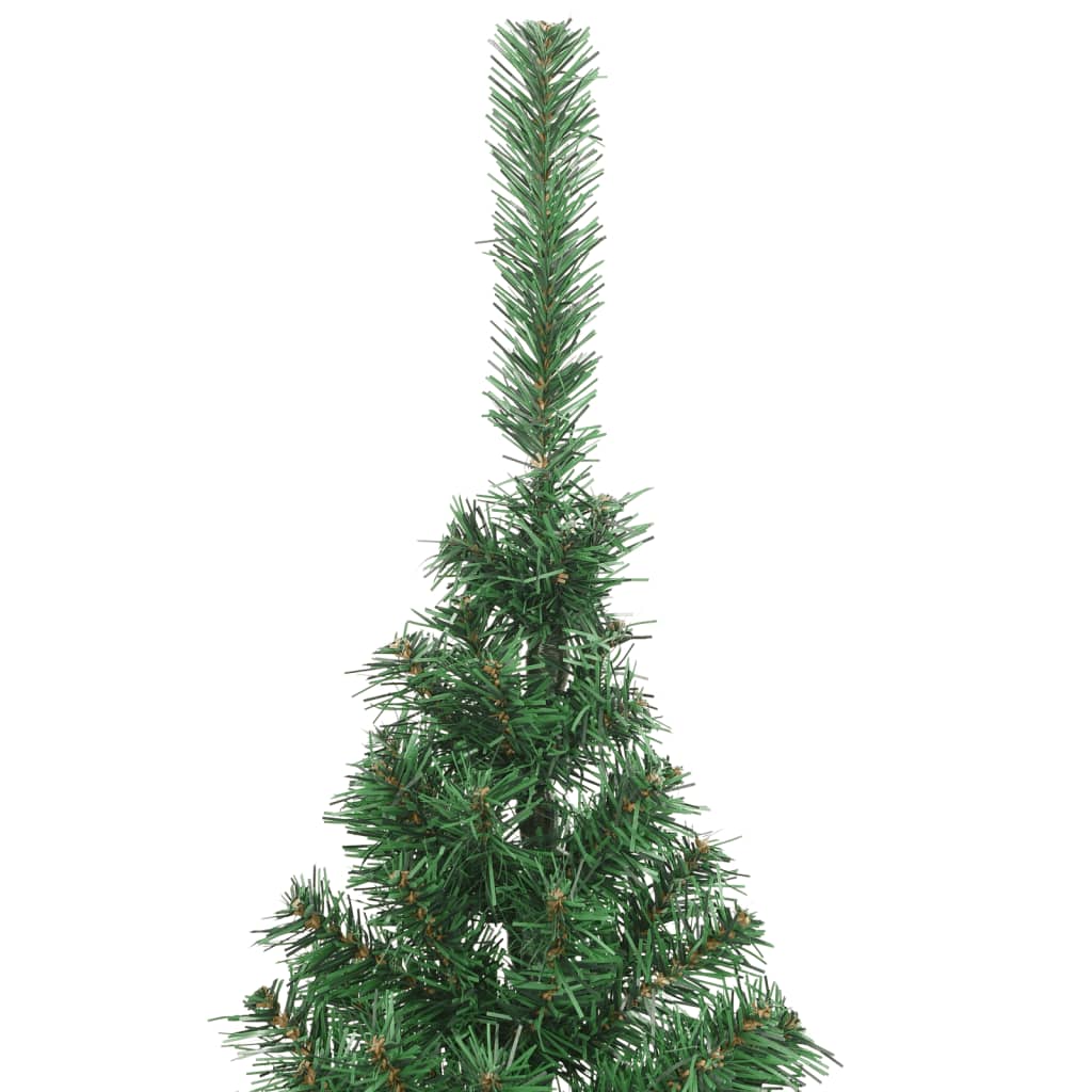 Sapin de Noël artificiel moitié avec support vert 180 cm PVC - Xios Store SNC