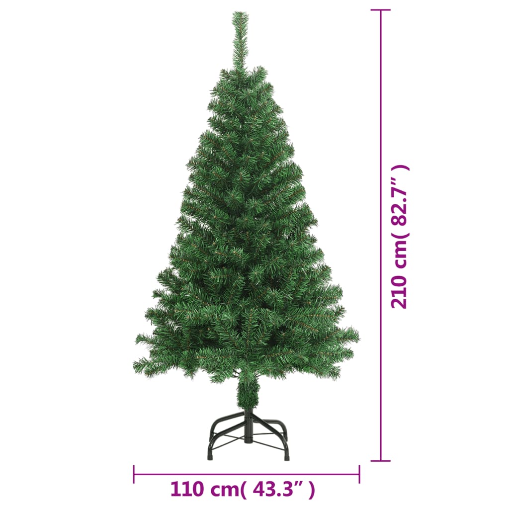 Arbre de Noël artificiel avec branches épaisses vert 210 cm PVC - Xios Store SNC