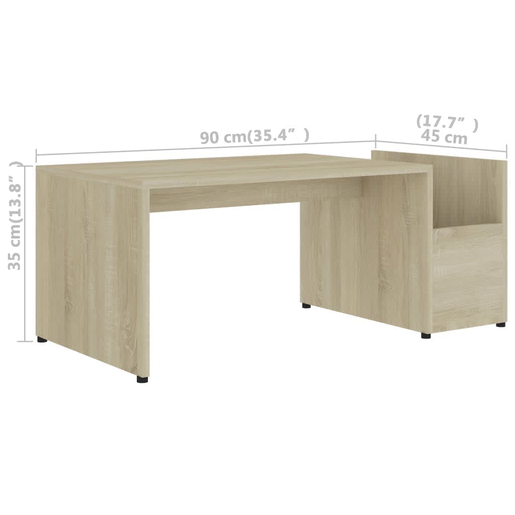 Table basse Chêne sonoma 90x45x35 cm bois d’ingénierie Tables basses vidaXL   