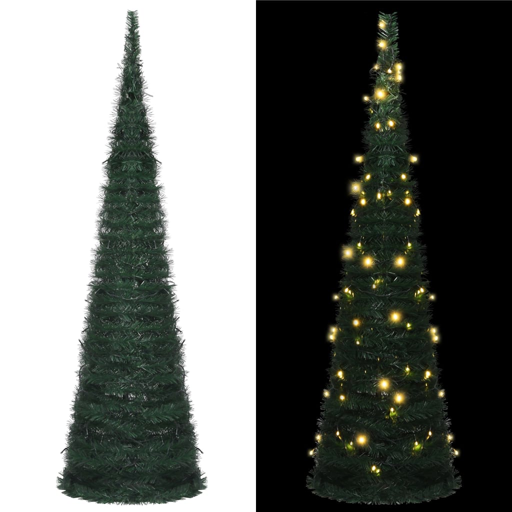 Sapin de Noël artificiel pré-éclairé avec guirlandes vert 150cm - Xios Store SNC