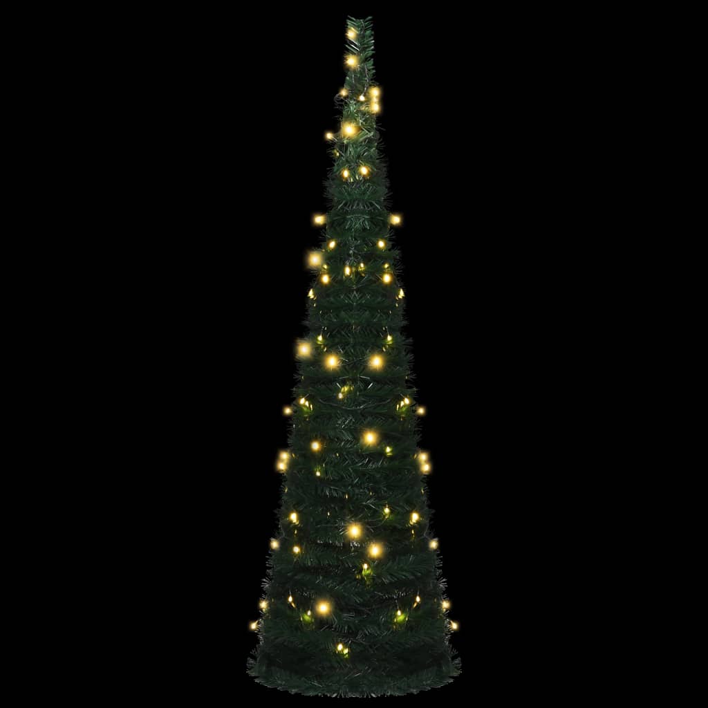 Sapin de Noël artificiel pré-éclairé avec guirlandes vert 150cm - Xios Store SNC